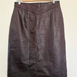 Jacqueline Ferrar Dark Brown Pencil Skirt